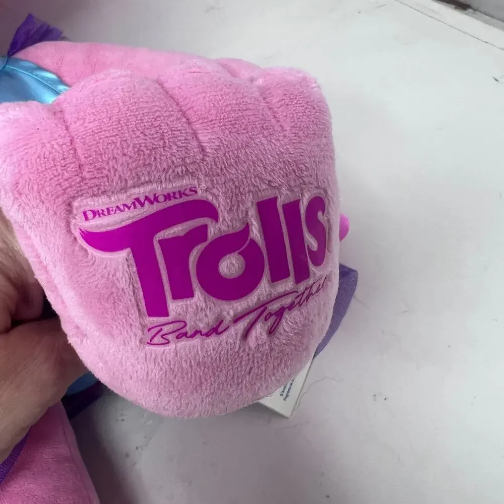 Build A Bear Trolls Band Together‎ Movie Poppy Plush Pink Doll With Sound Outfit